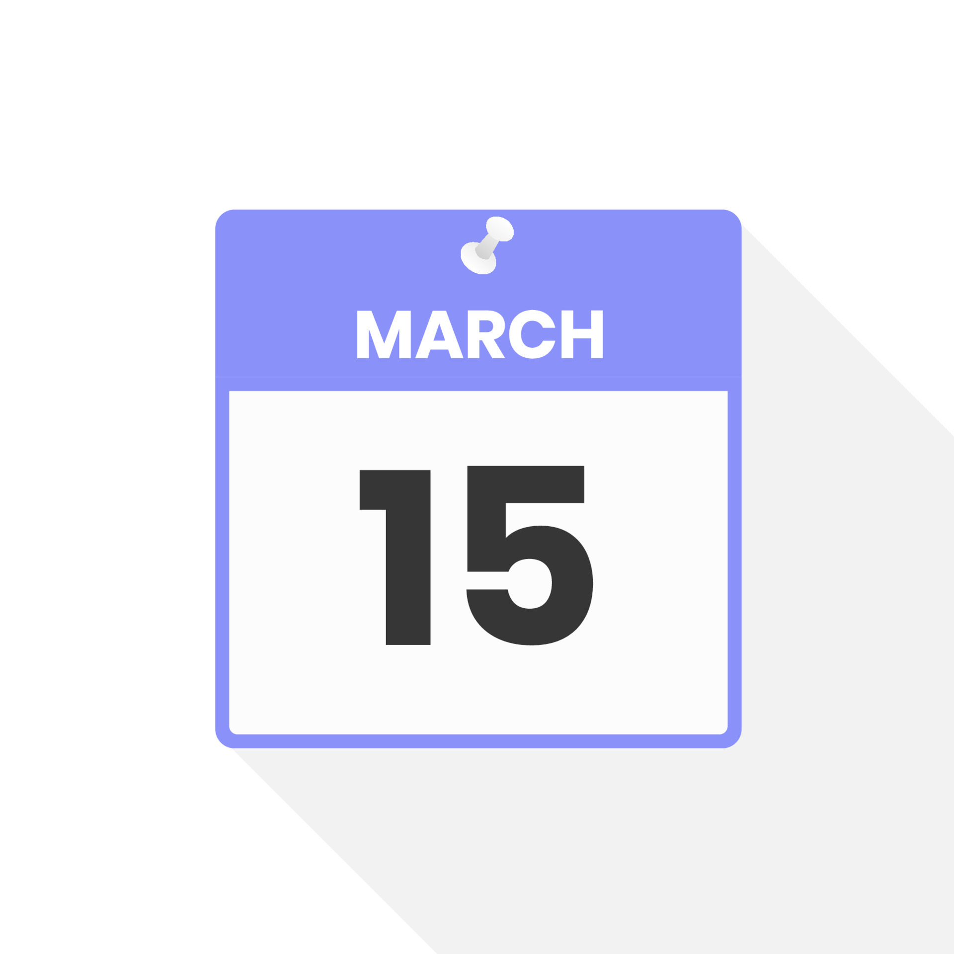 March 15 calendar icon Date Month calendar icon vector illustration March 15 calendar icon Date Month calendar icon vector illustration