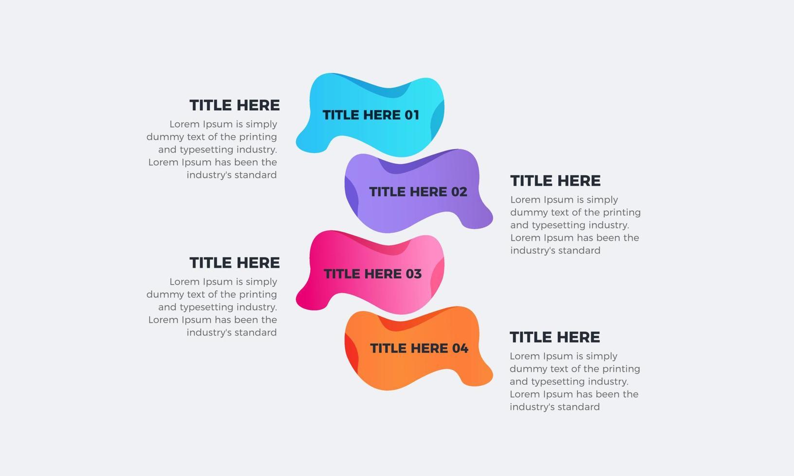 Business data visualization chart. infographic elements, diagram with four steps, options, parts or processes. Creative concept for infographic. Infographic business template for presentation vector