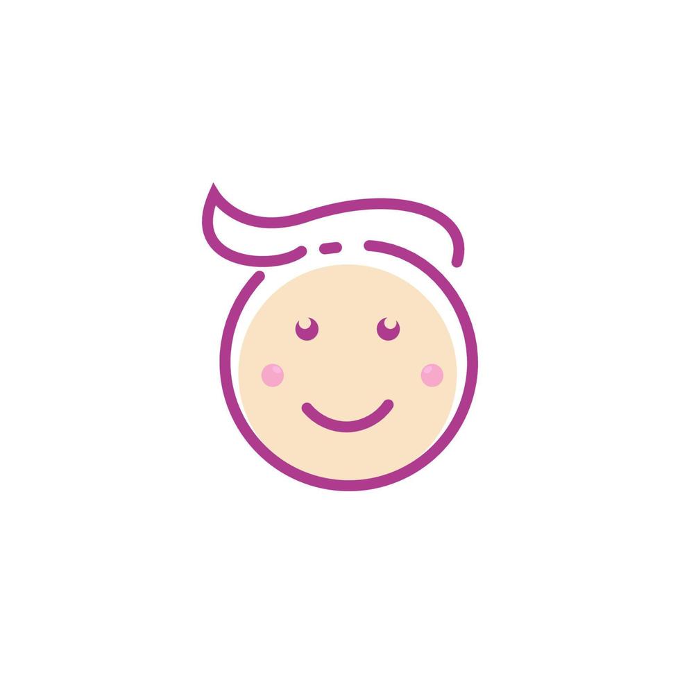 Cute baby logo Vector icon design