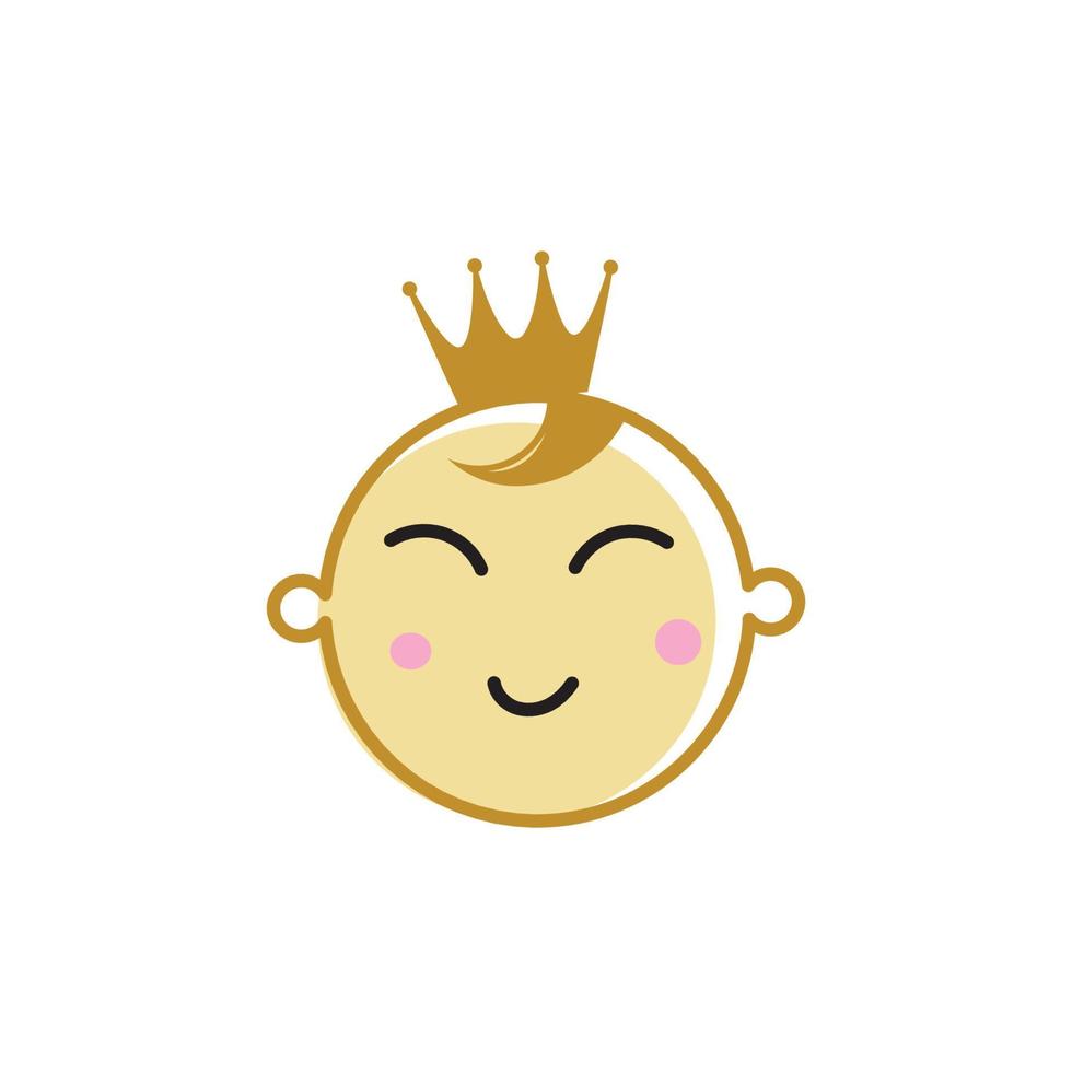 Cute baby logo Vector icon design