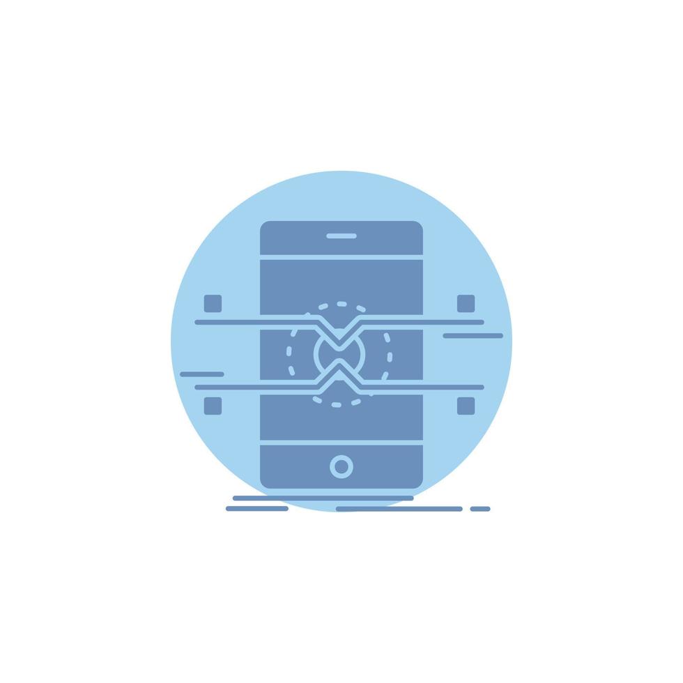 Api. interface. mobile. phone. smartphone Glyph Icon. vector