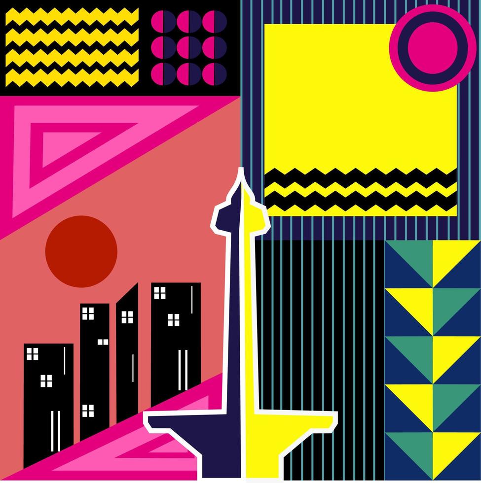punchy vector abstract geometric pattern of colorful vector illustration