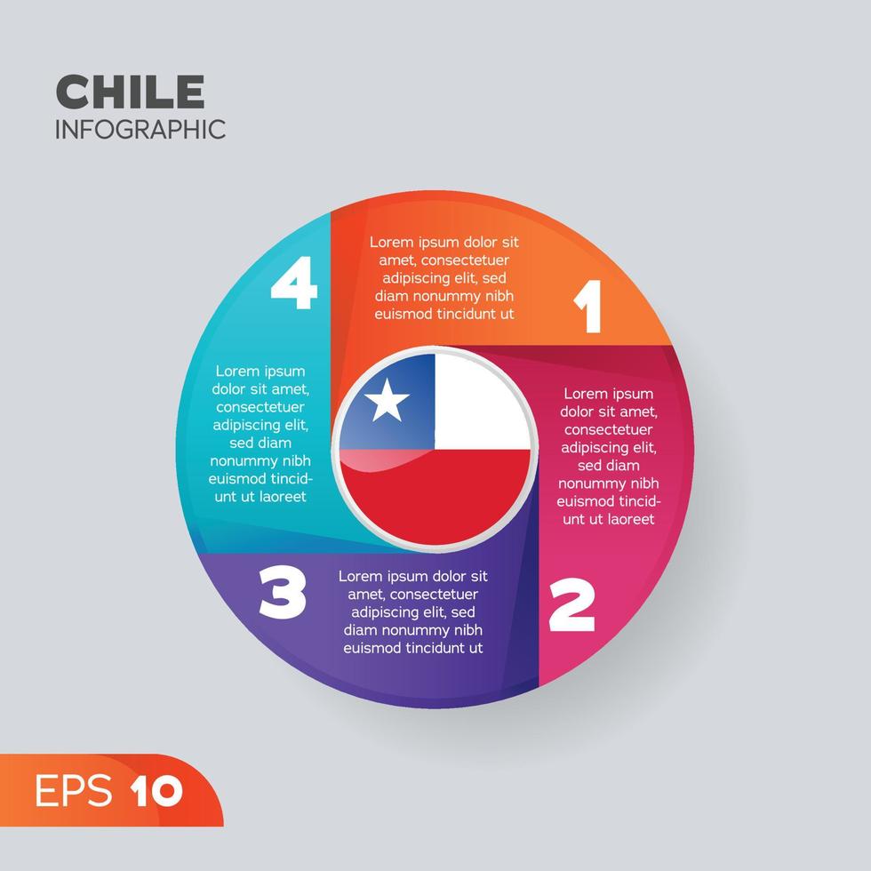 elemento infográfico de chile vector