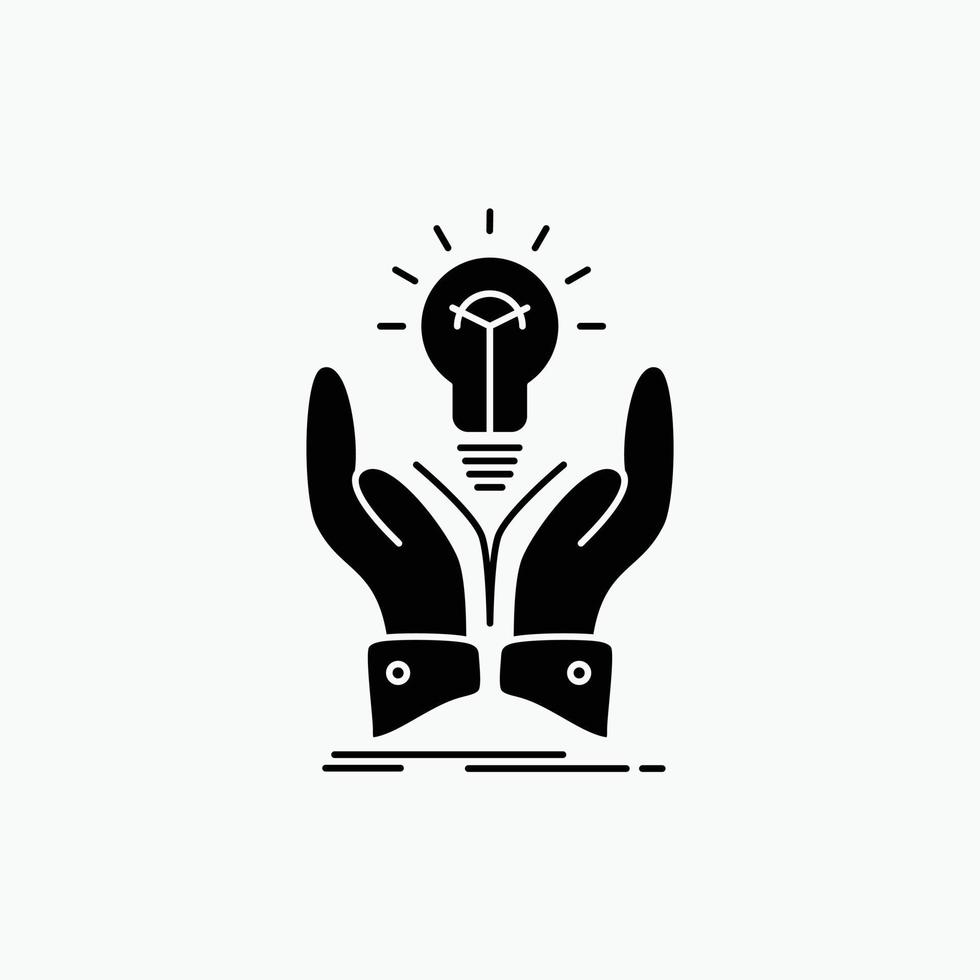 idea. ideas. creative. share. hands Glyph Icon. Vector isolated illustration