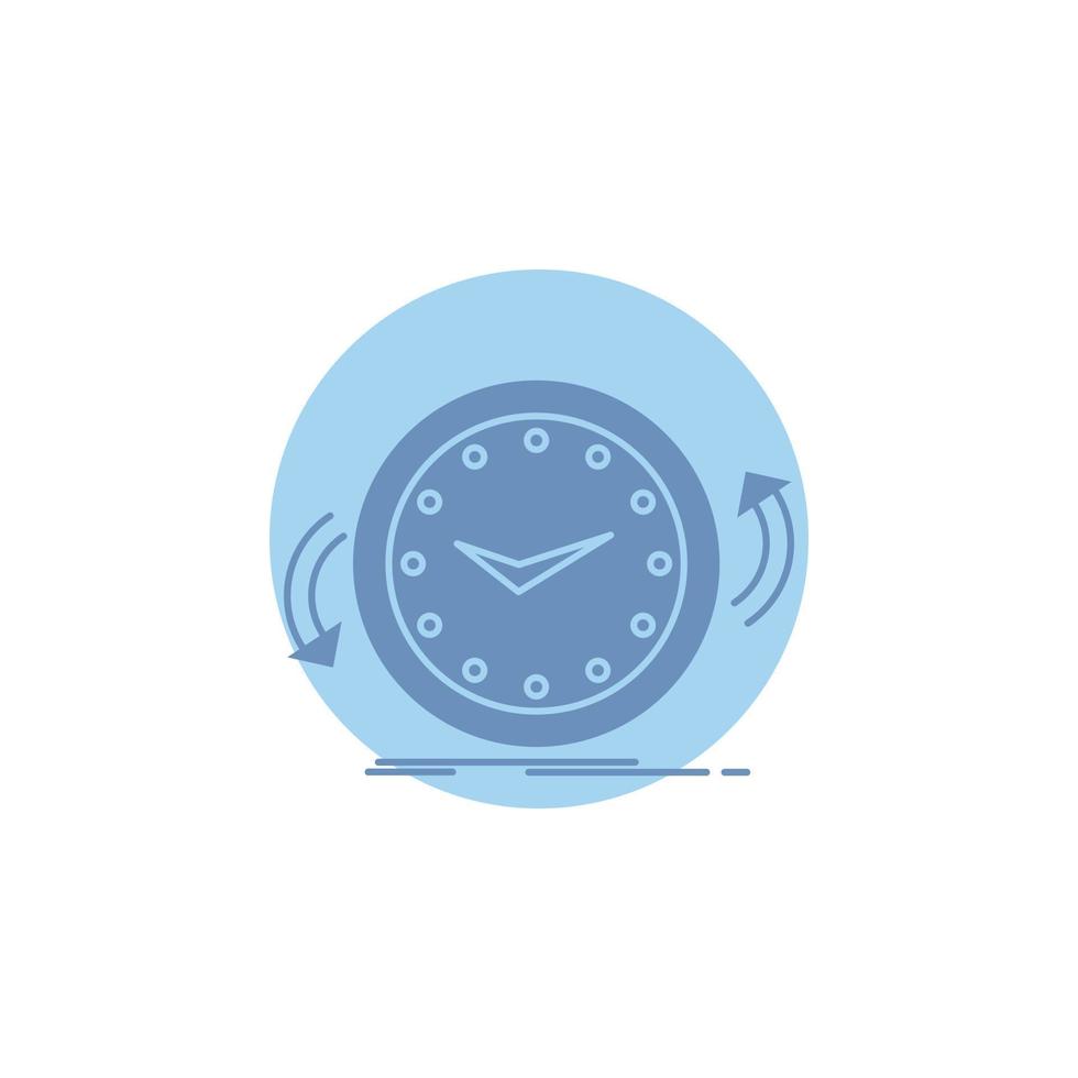 Backup. clock. clockwise. counter. time Glyph Icon. vector