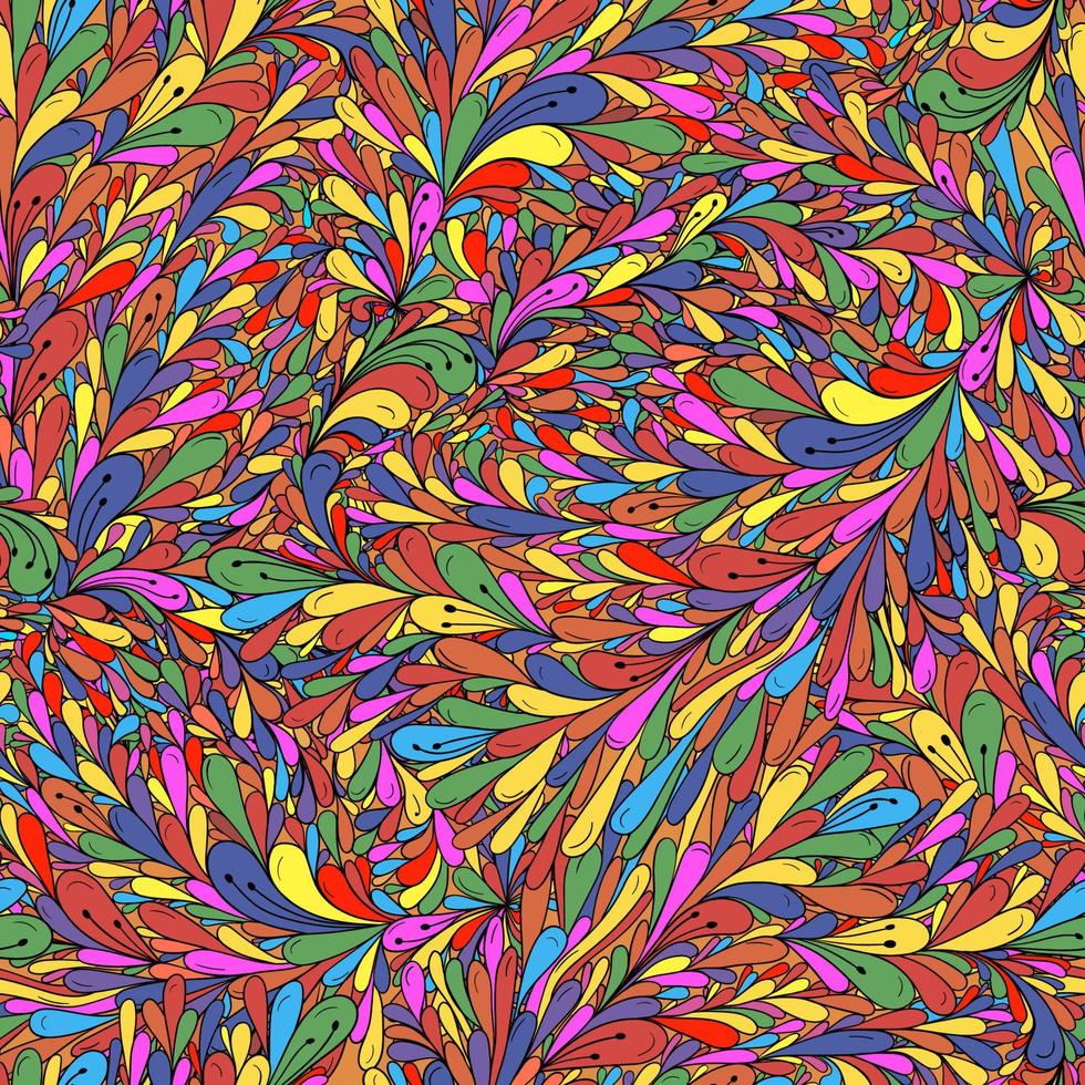 Seamless pattern with abstract flowers and leaves vector