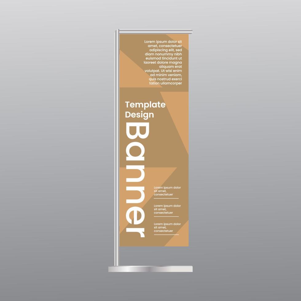 design template flag banner stand promotion display vector