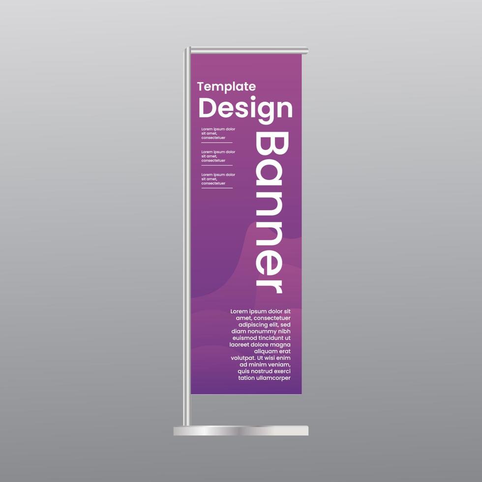 design template flag banner stand promotion display vector