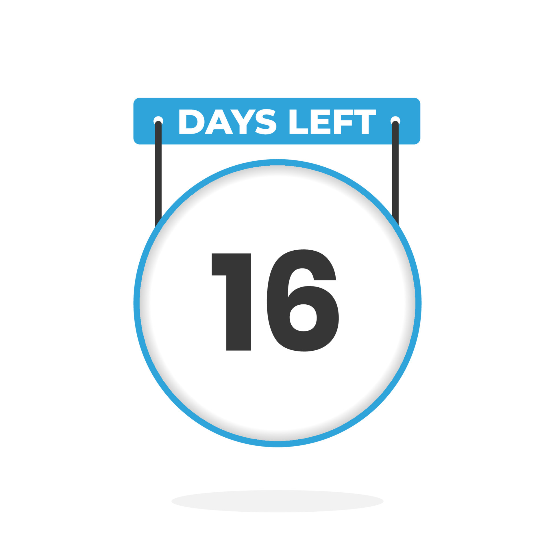 16 Days Left Countdown for sales promotion. 16 days left to go