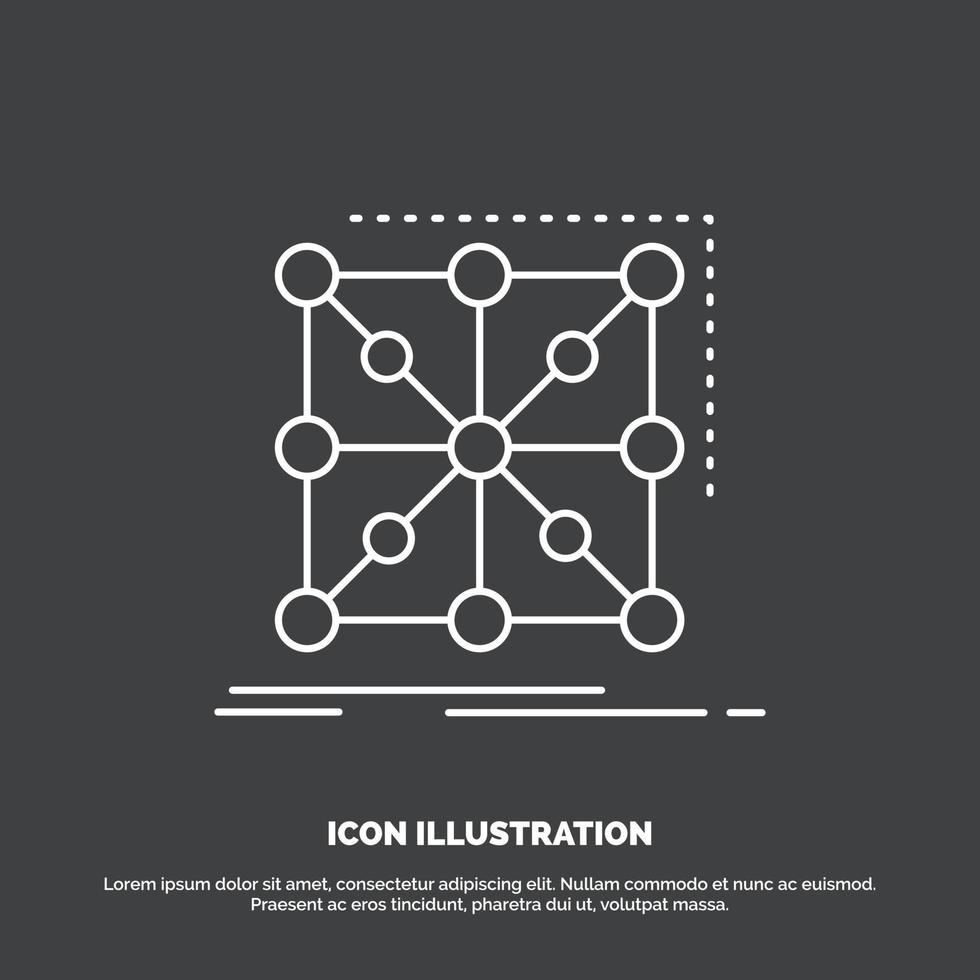Data. framework. App. cluster. complex Icon. Line vector symbol for UI and UX. website or mobile application