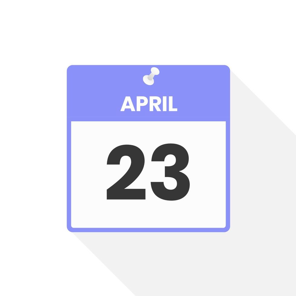 April 23 Calendar Icon Date Month Calendar Icon Vector Illustration april-23-calendar-icon-date-month-calendar-icon-vector-illustration