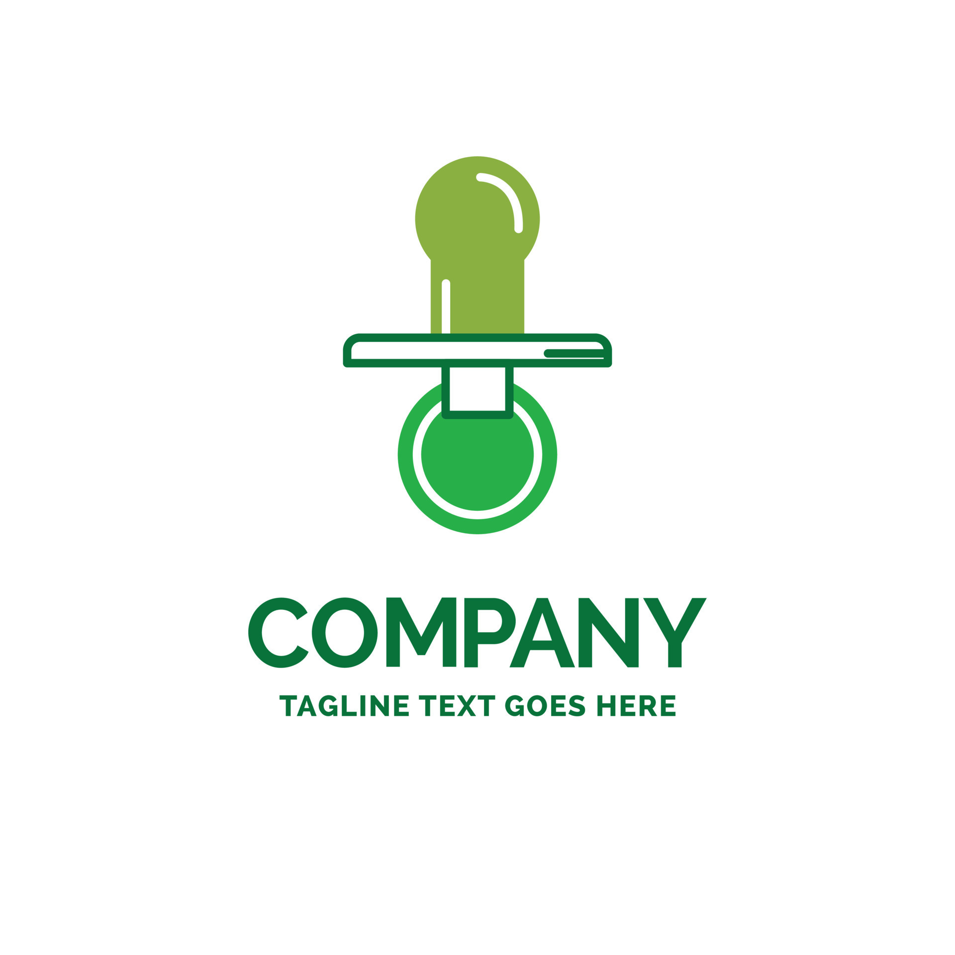 nipple. baby. dummy. pacifier. kids Flat Business Logo template
