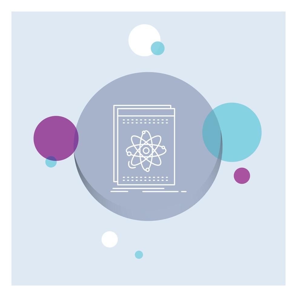 Api. application. developer. platform. science White Line Icon colorful Circle Background vector