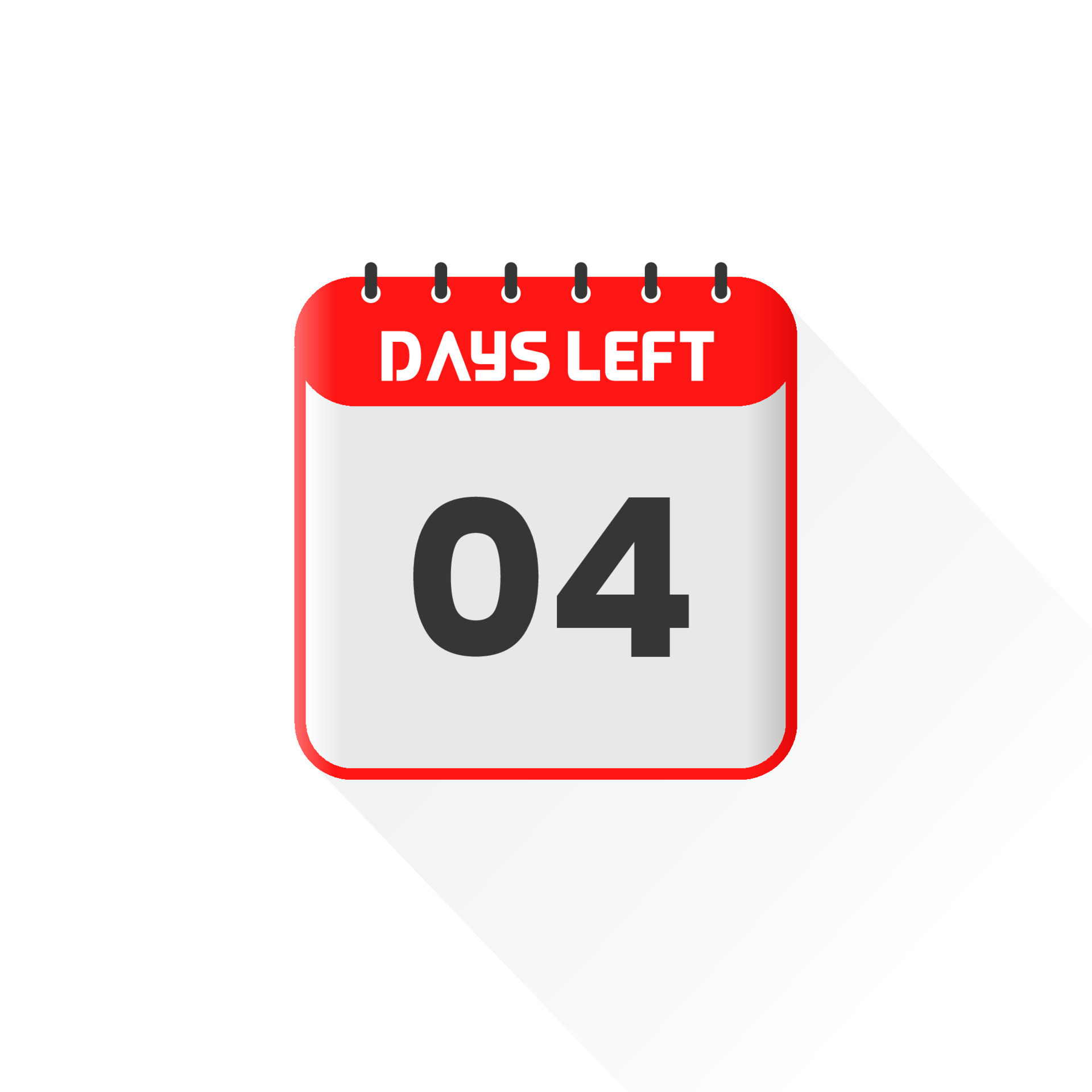 Countdown icon 4 Days Left for sales promotion. Promotional sales