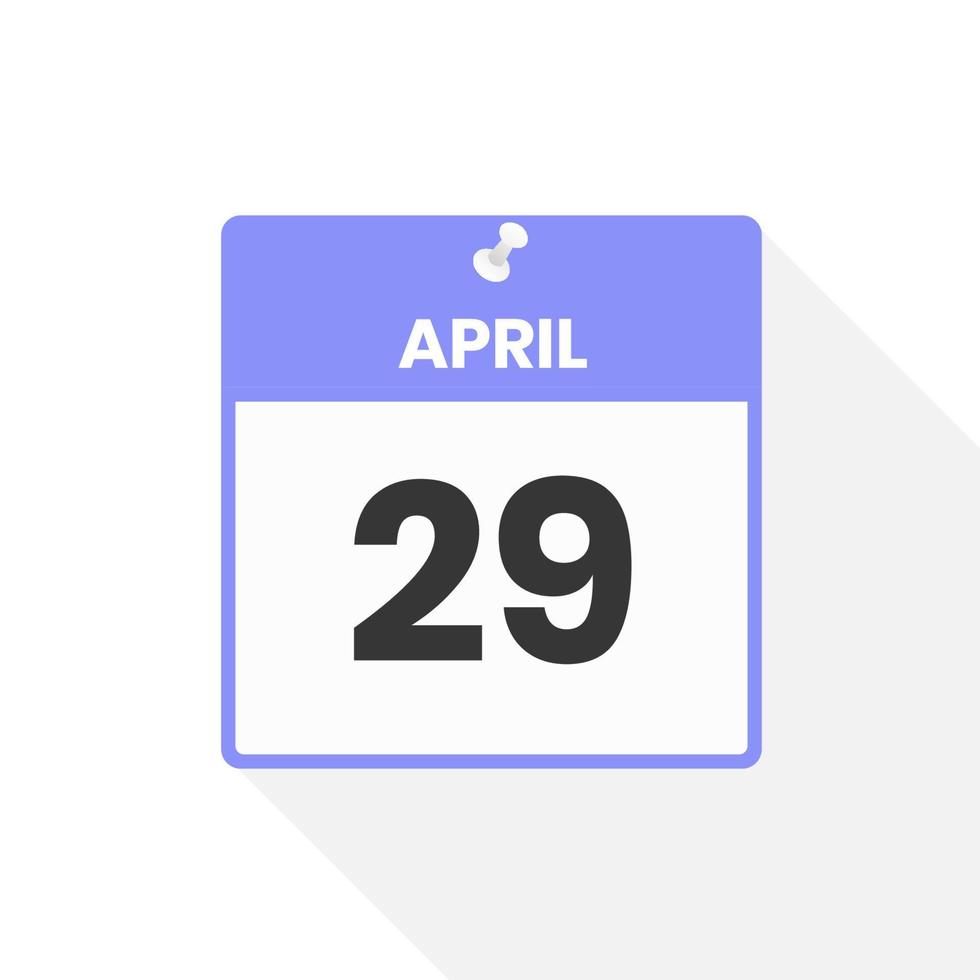 April 29 Calendar Icon Date Month Calendar Icon Vector Illustration april-29-calendar-icon-date-month-calendar-icon-vector-illustration