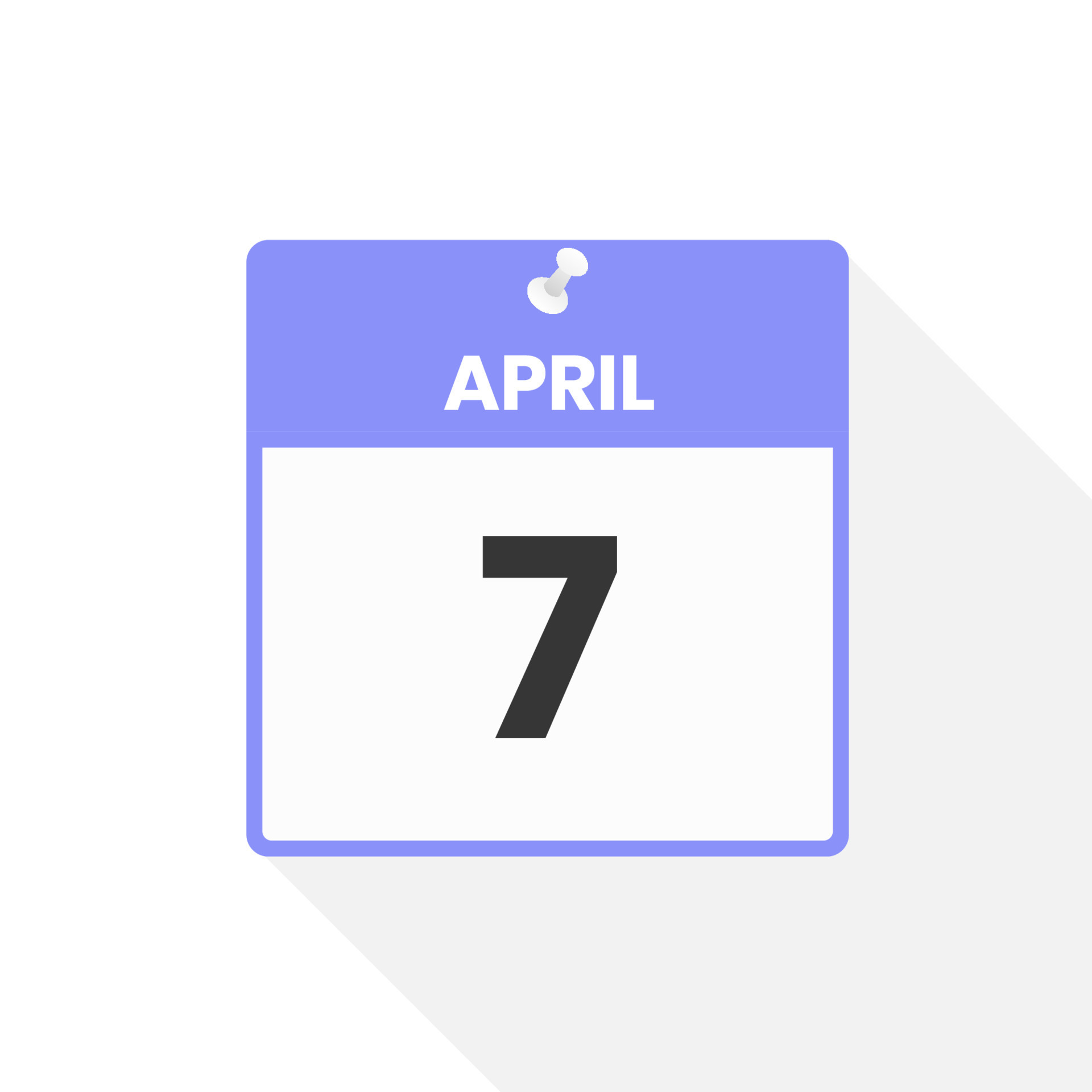 April 7 calendar icon Date Month calendar icon vector illustration April 7 calendar icon Date Month calendar icon vector illustration