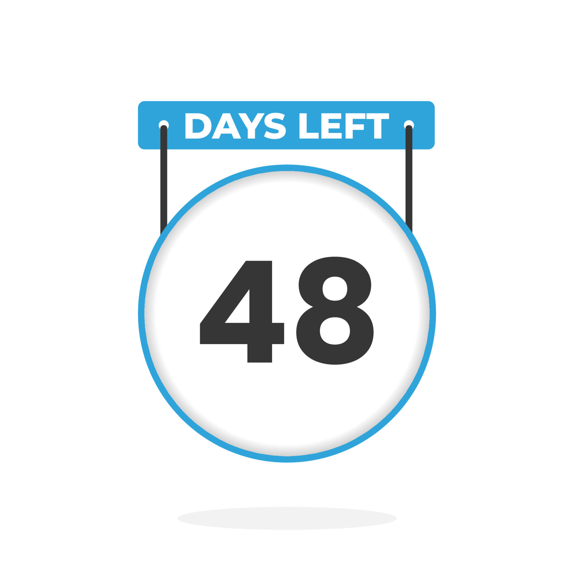 48 Days Left Countdown for sales promotion. 48 days left to go