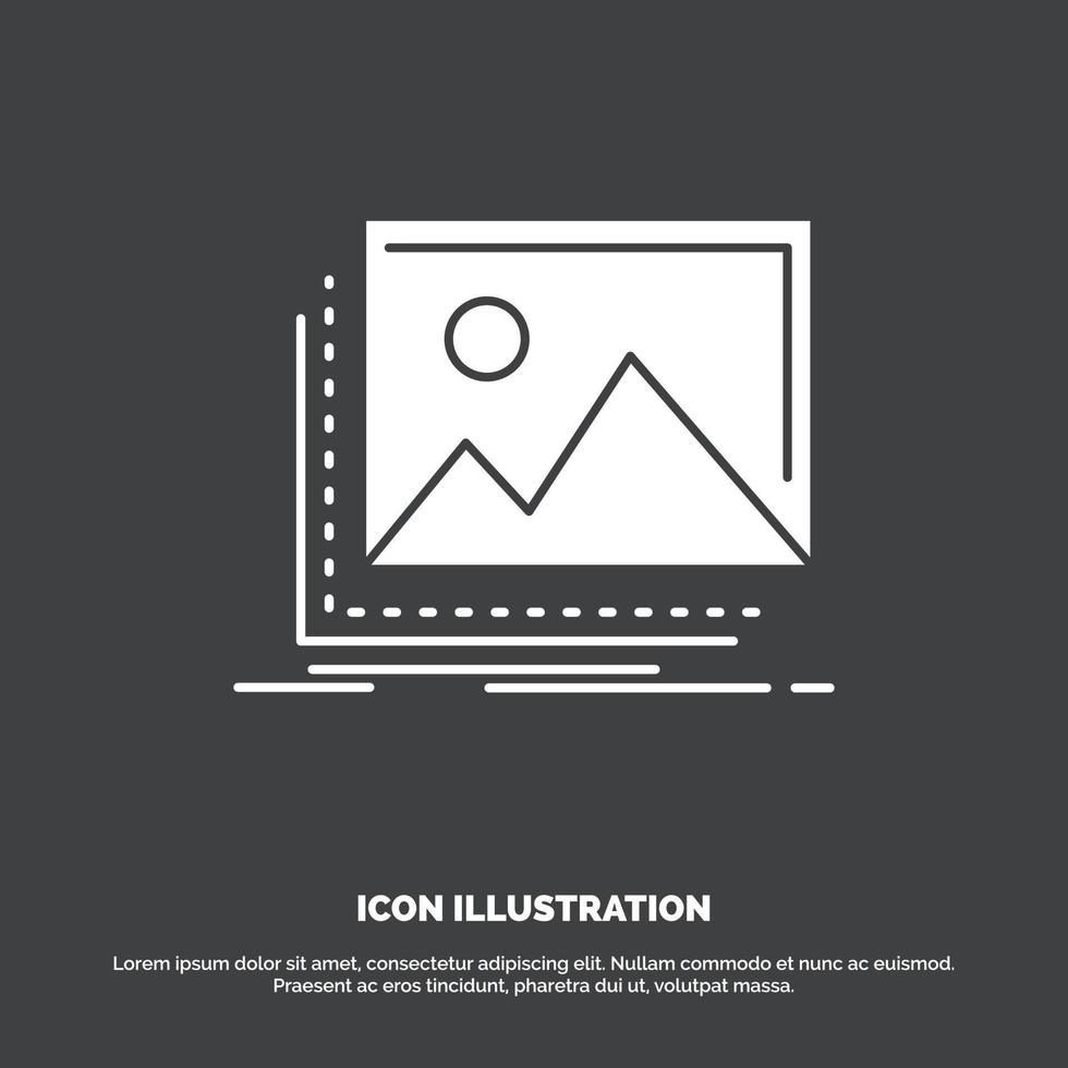 gallery. image. landscape. nature. photo Icon. glyph vector symbol for UI and UX. website or mobile application