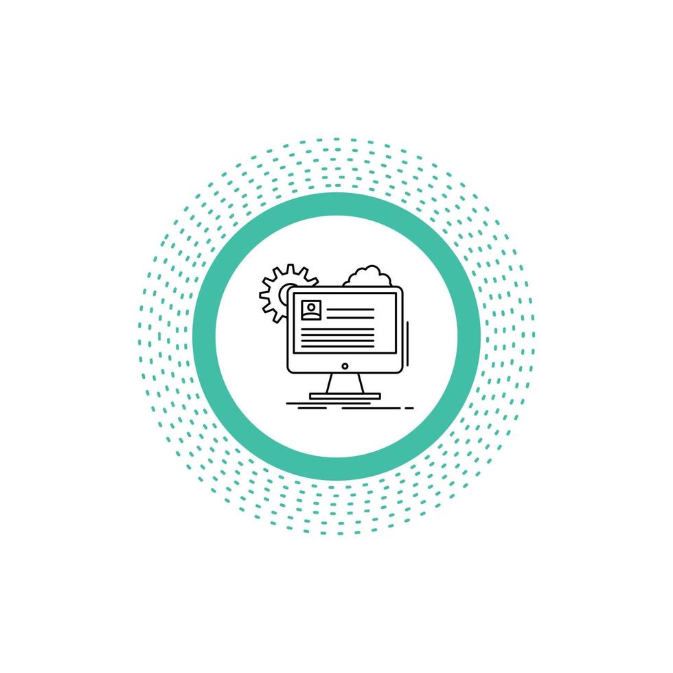 Account. profile. report. edit. Update Line Icon. Vector isolated illustration
