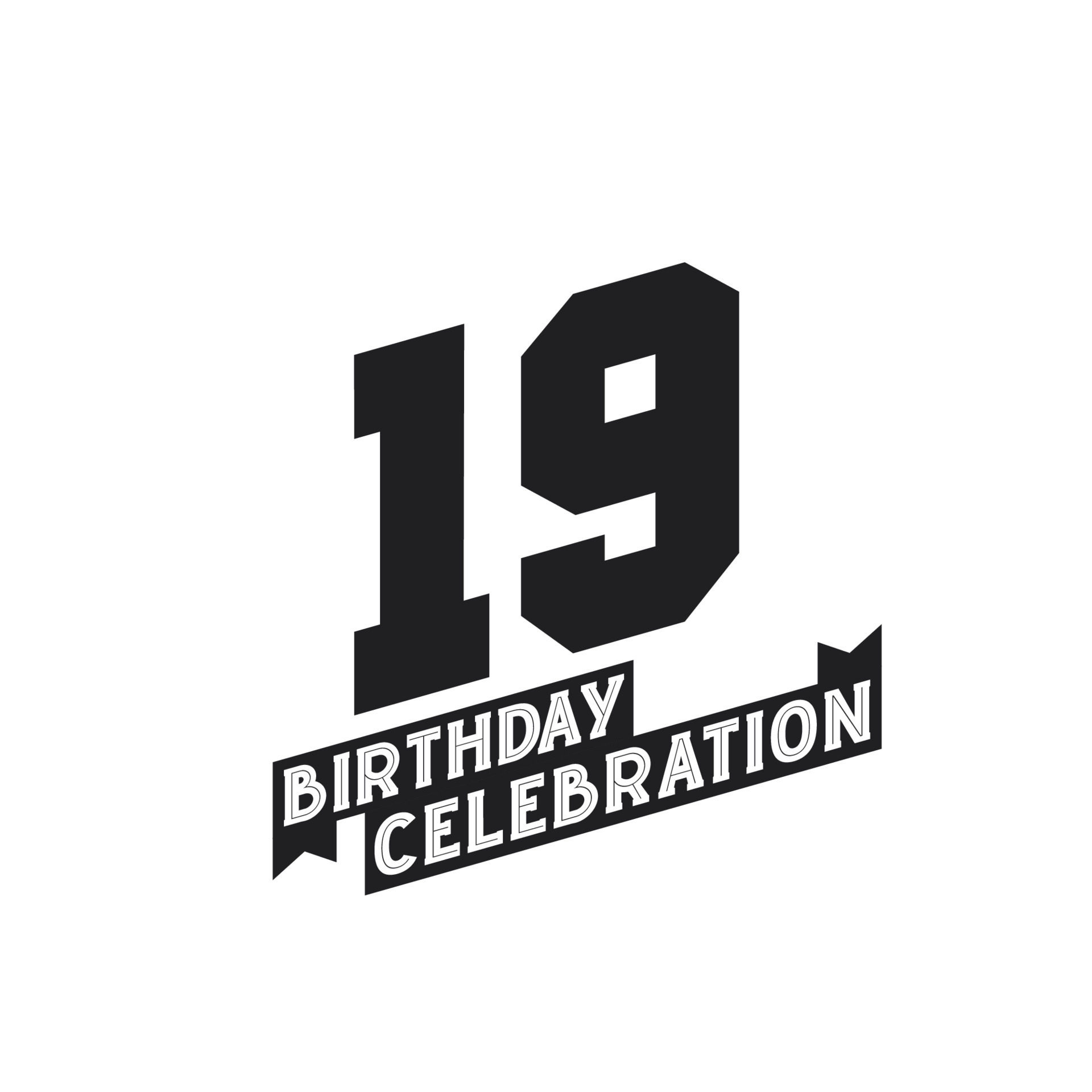 19 Birthday Celebration greetings card, 19th years birthday 12921494