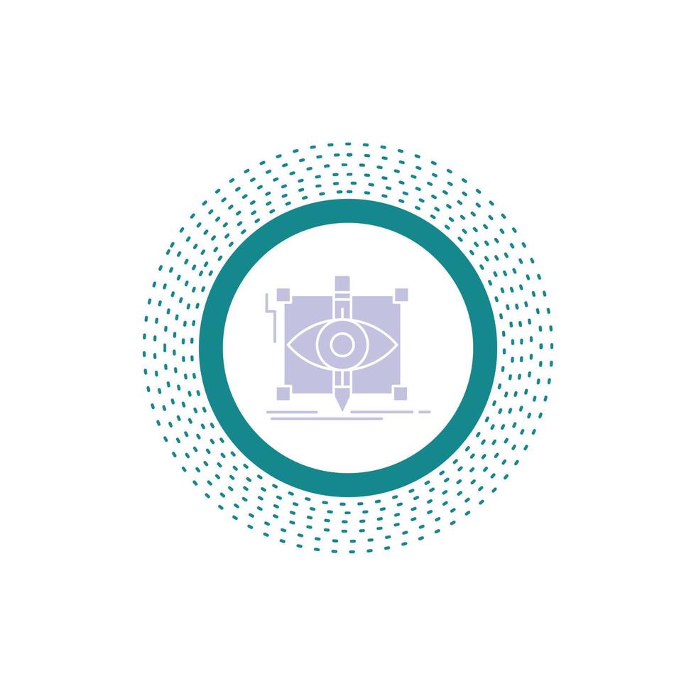 design. draft. sketch. sketching. visual Glyph Icon. Vector isolated illustration