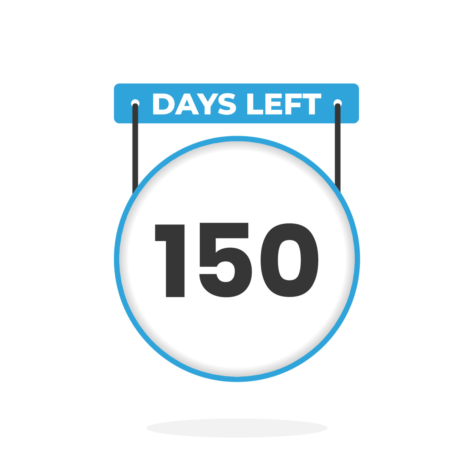 150 Days Left Countdown for sales promotion. 150 days left to go