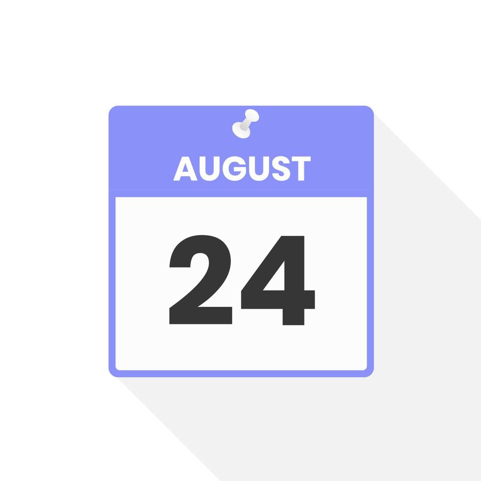 August 24 Calendar Icon Date Month Calendar Icon Vector Illustration august-24-calendar-icon-date-month-calendar-icon-vector-illustration