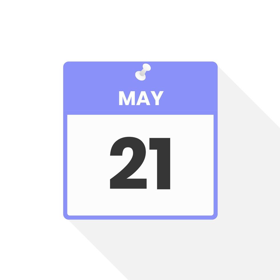 May 21 calendar icon Date Month calendar icon vector illustration May 21 calendar icon Date Month calendar icon vector illustration