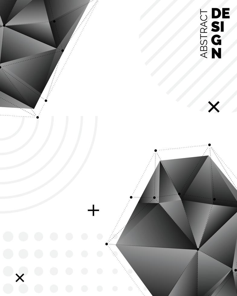 diseño de fondo de triángulo borroso de vector negro. fondo geométrico en estilo origami con degradado