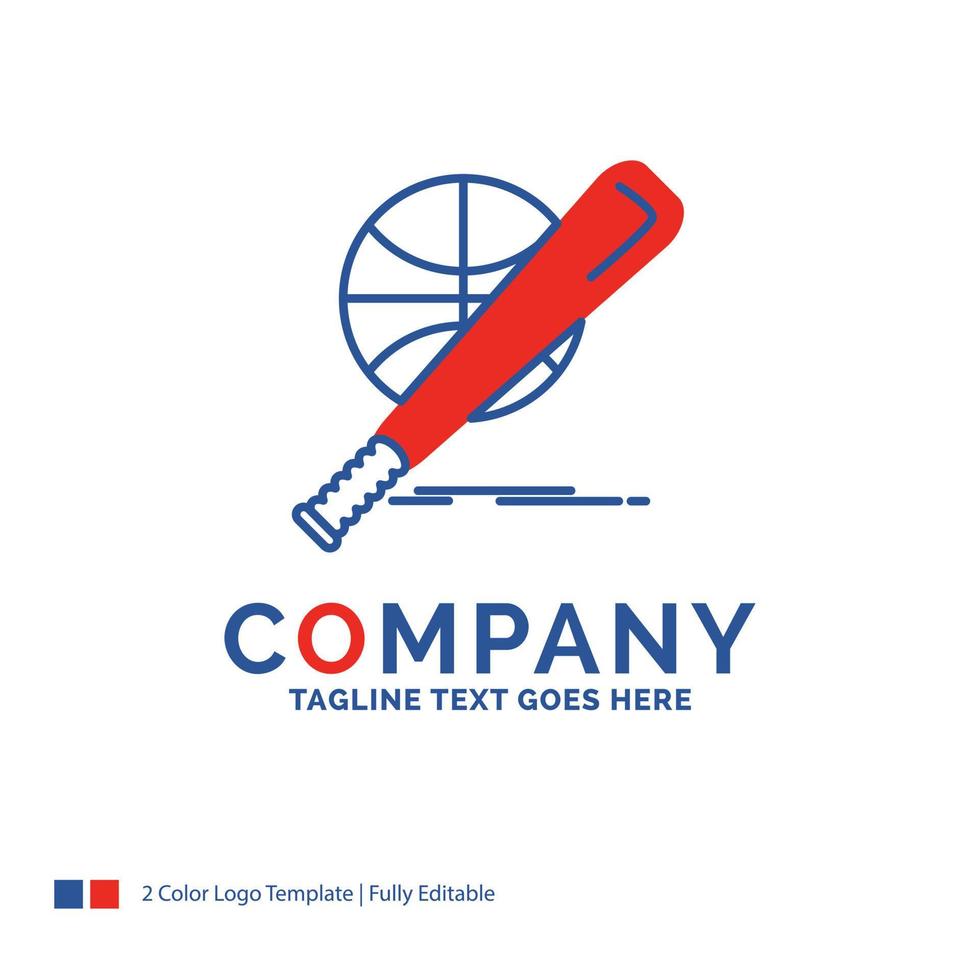 Company Name Logo Design For baseball. basket. ball. game. fun. Blue and red Brand Name Design with place for Tagline. Abstract Creative Logo template for Small and Large Business. vector