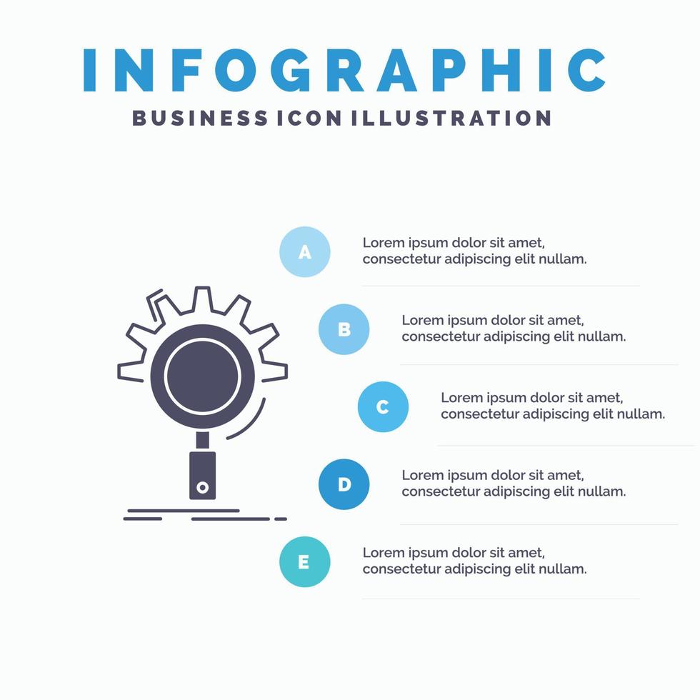 seo. search. optimization. process. setting Infographics Template for Website and Presentation. GLyph Gray icon with Blue infographic style vector illustration.