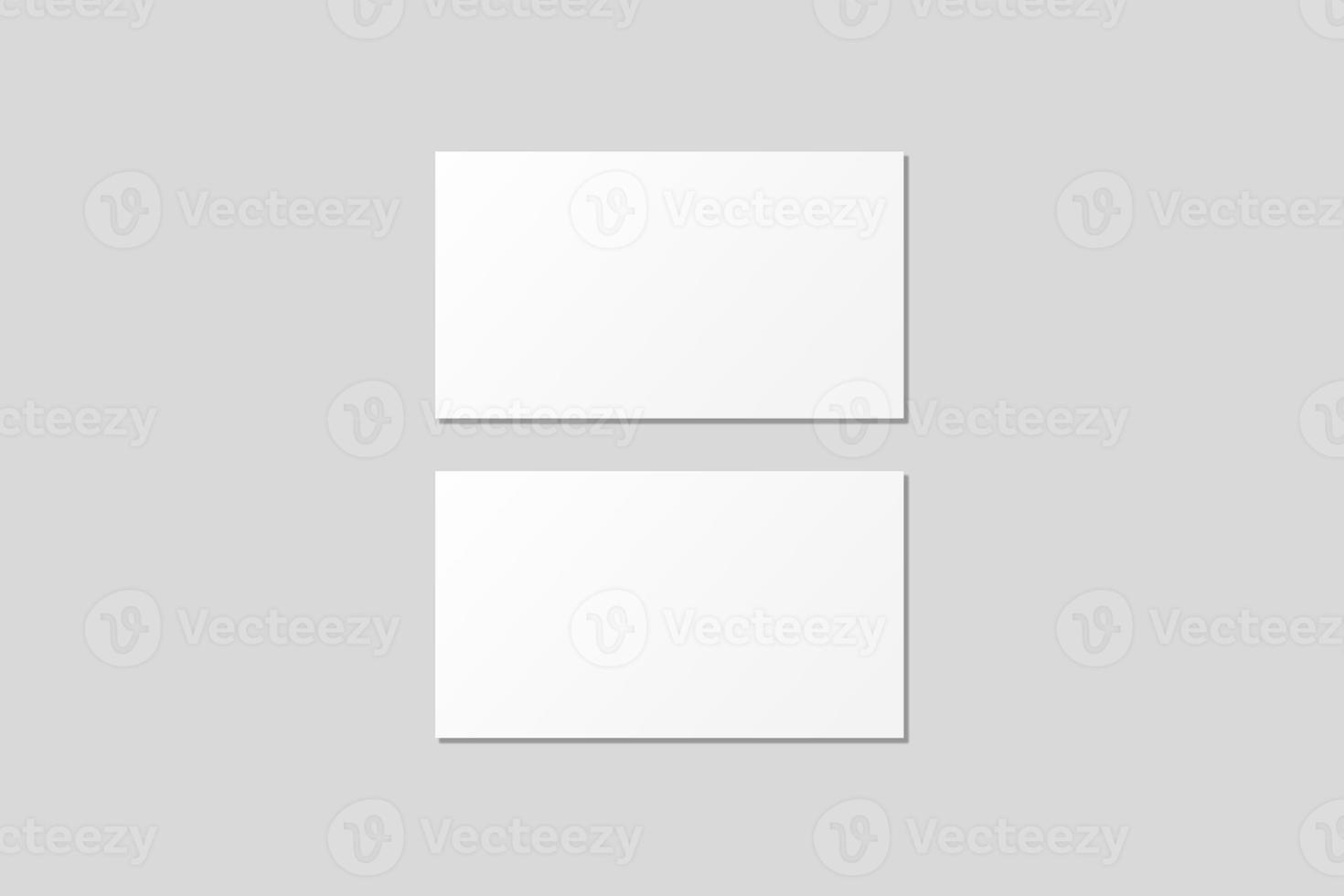 Realistic blank business card illustration for mockup. 3D Render. photo