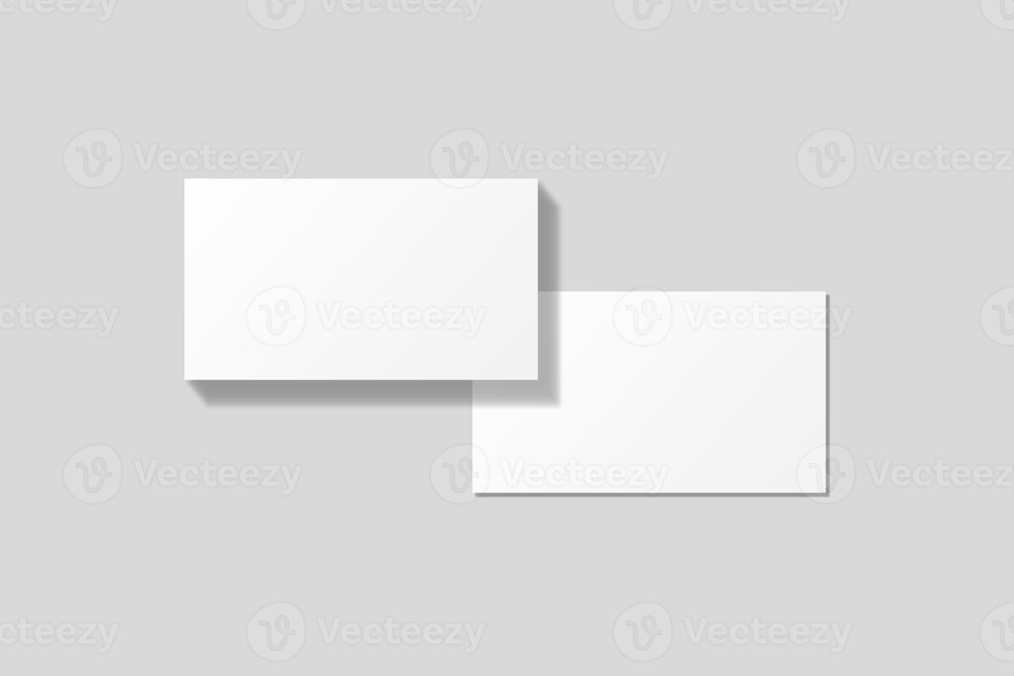 Realistic blank business card illustration for mockup. 3D Render. photo