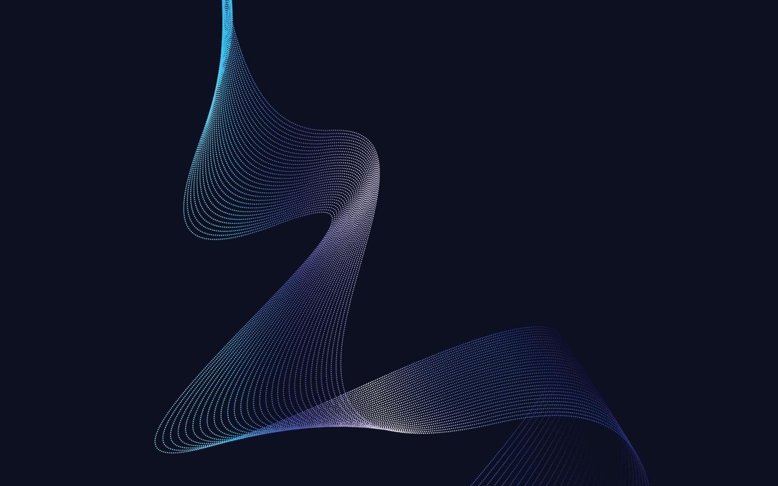 elegante diseño de fondo abstracto de líneas onduladas degradadas azules vector