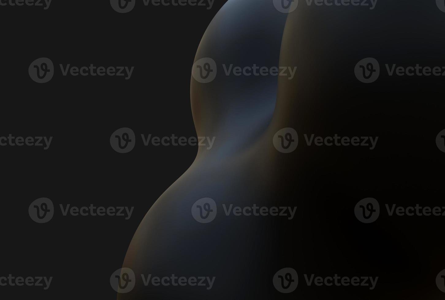Black luxury elegant abstract background with copy space. 3d rendering. photo