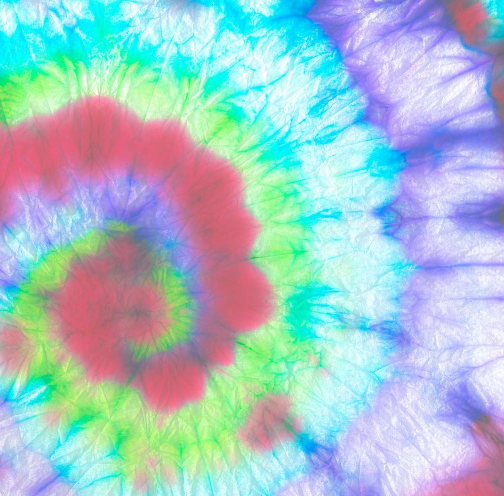 Psychedelic Flower Tie Dye Texture.  Dyed Swirl photo