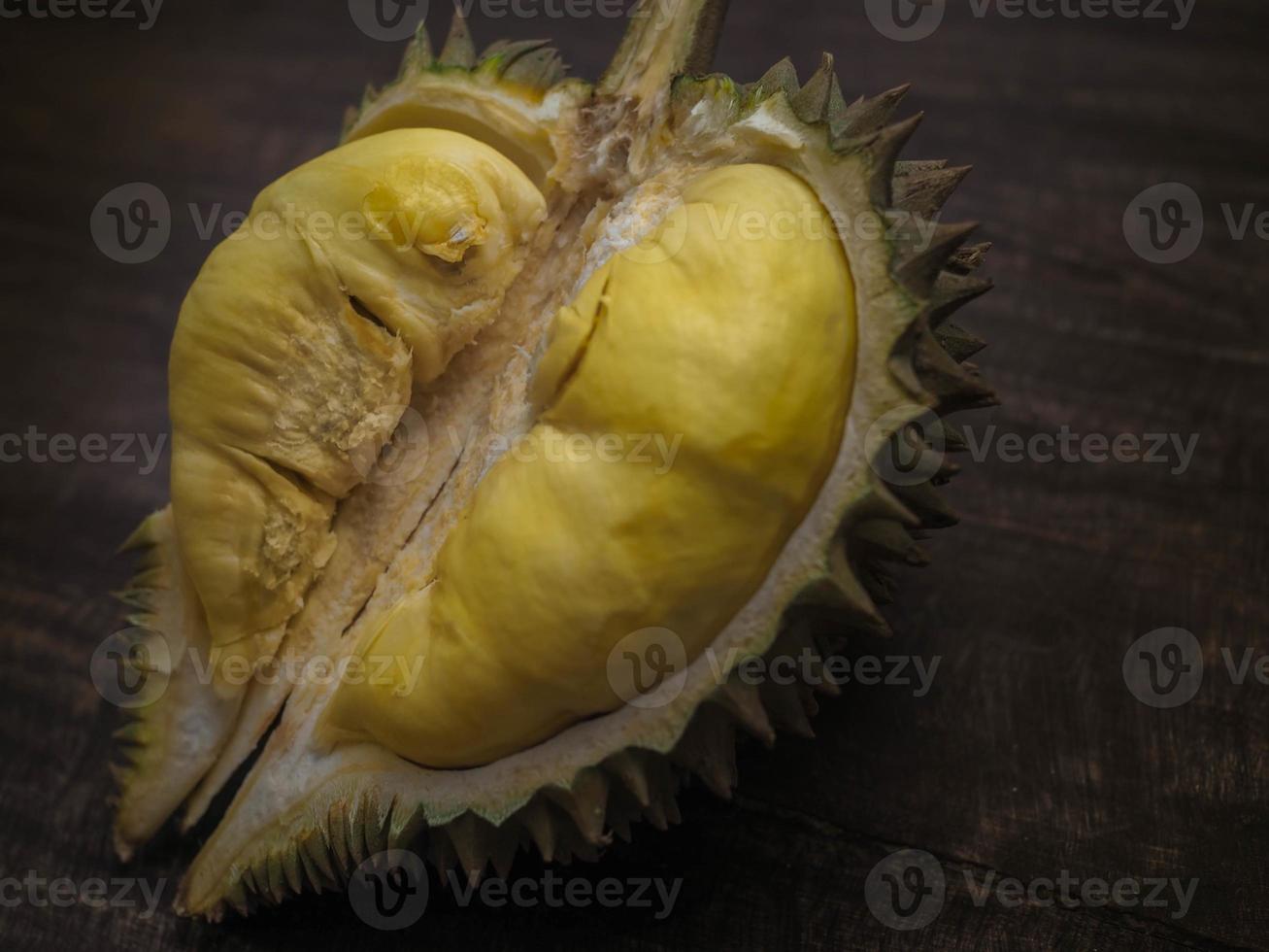 hermoso oro amarillo un rey de frutas es durian foto