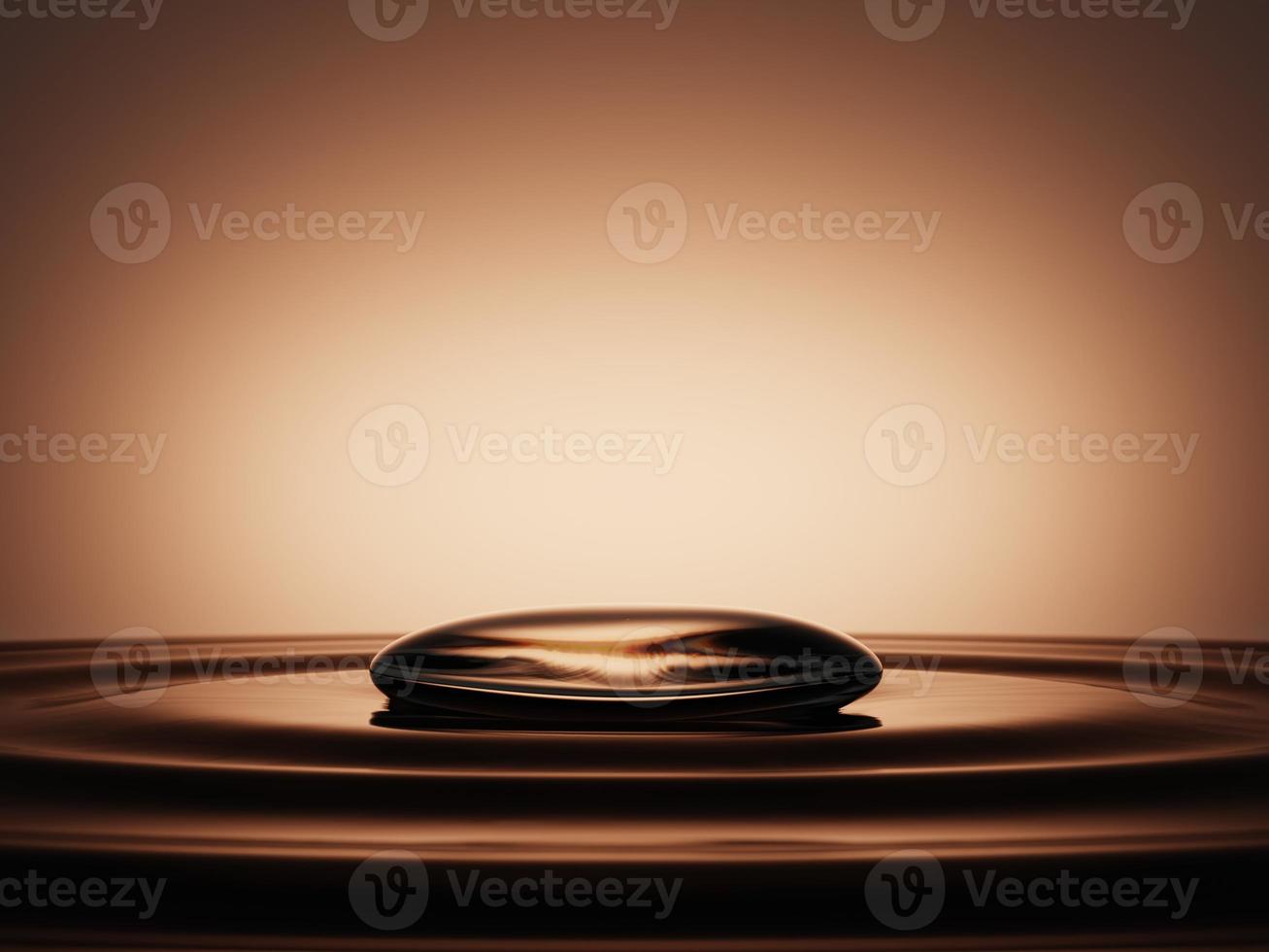 3d glass pebble display podium on water against glow light background. 3d rendering of realistic presentation for product advertising. 3d minimal illustration. photo