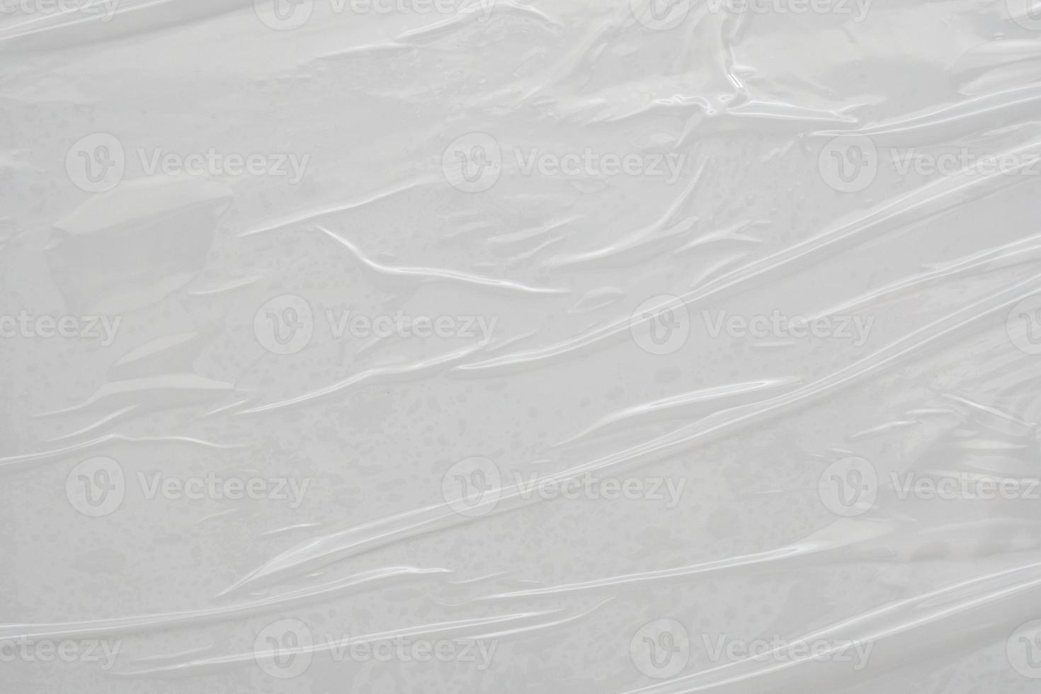 White plastic film wrap texture background photo