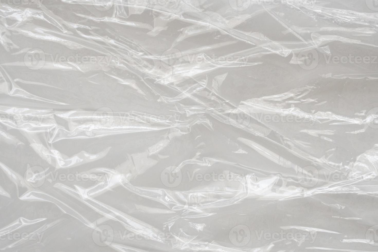 White plastic film wrap texture background photo