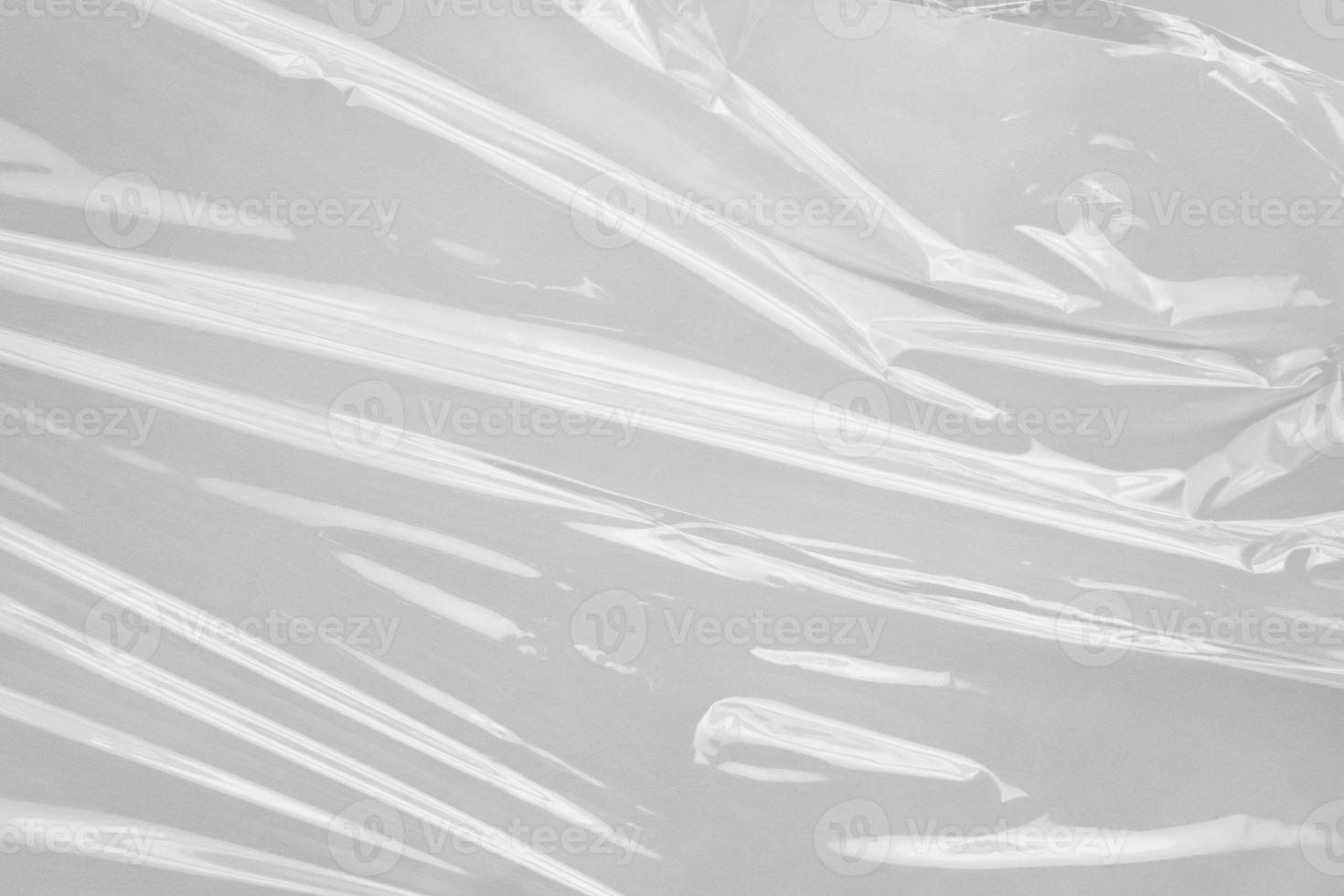 White plastic film wrap texture background photo