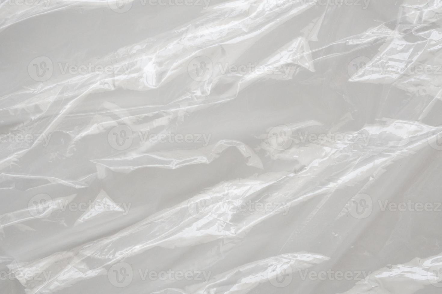 White plastic film wrap texture background photo
