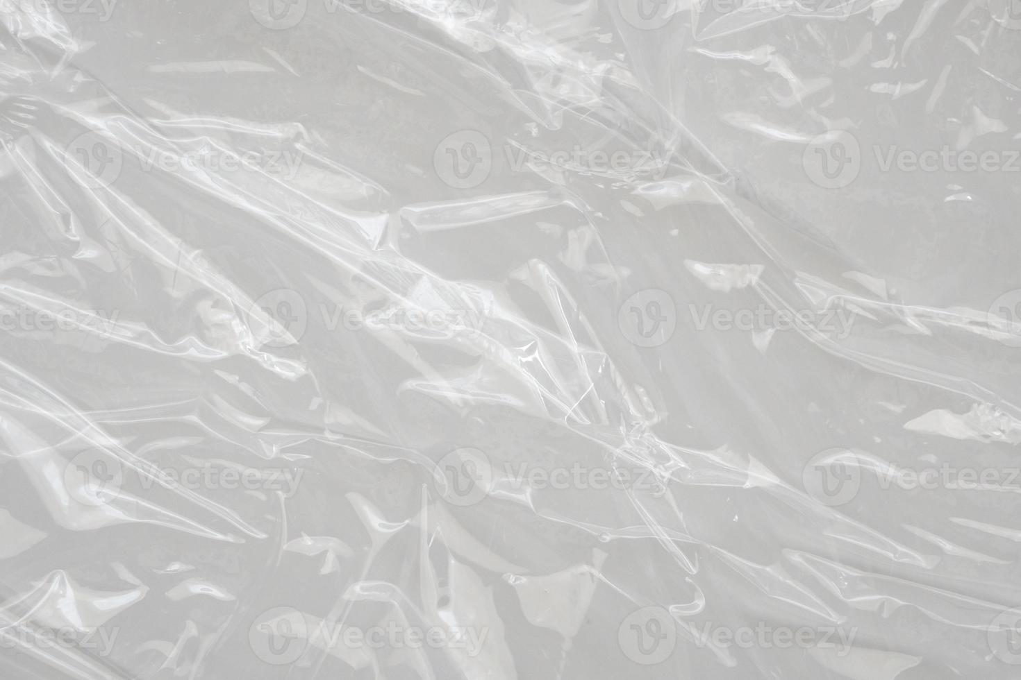 White plastic film wrap texture background photo