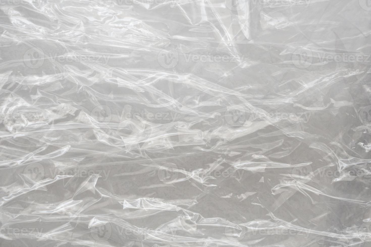 White plastic film wrap texture background photo