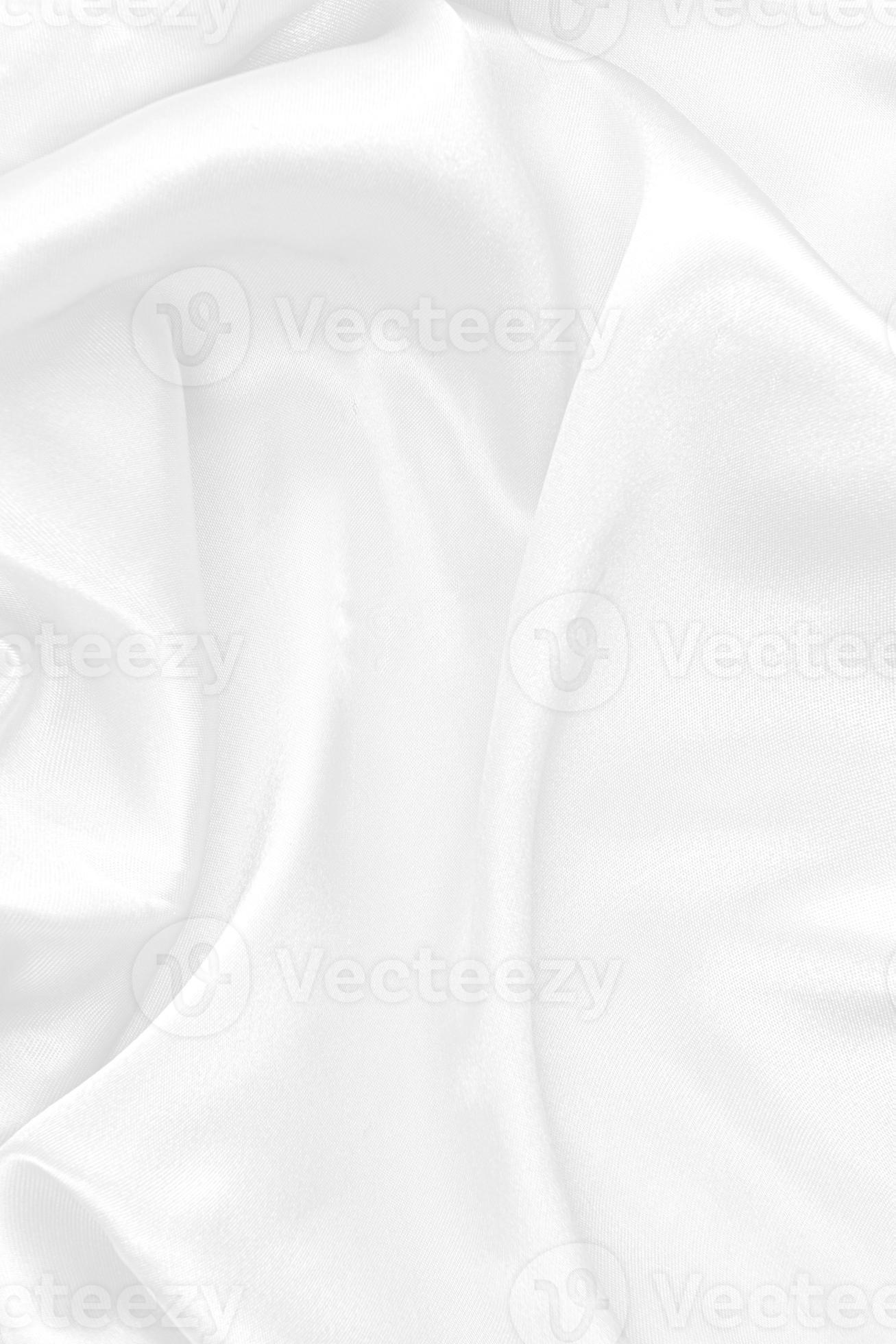 Silk white artificially wrinkled fabric white color, background texture