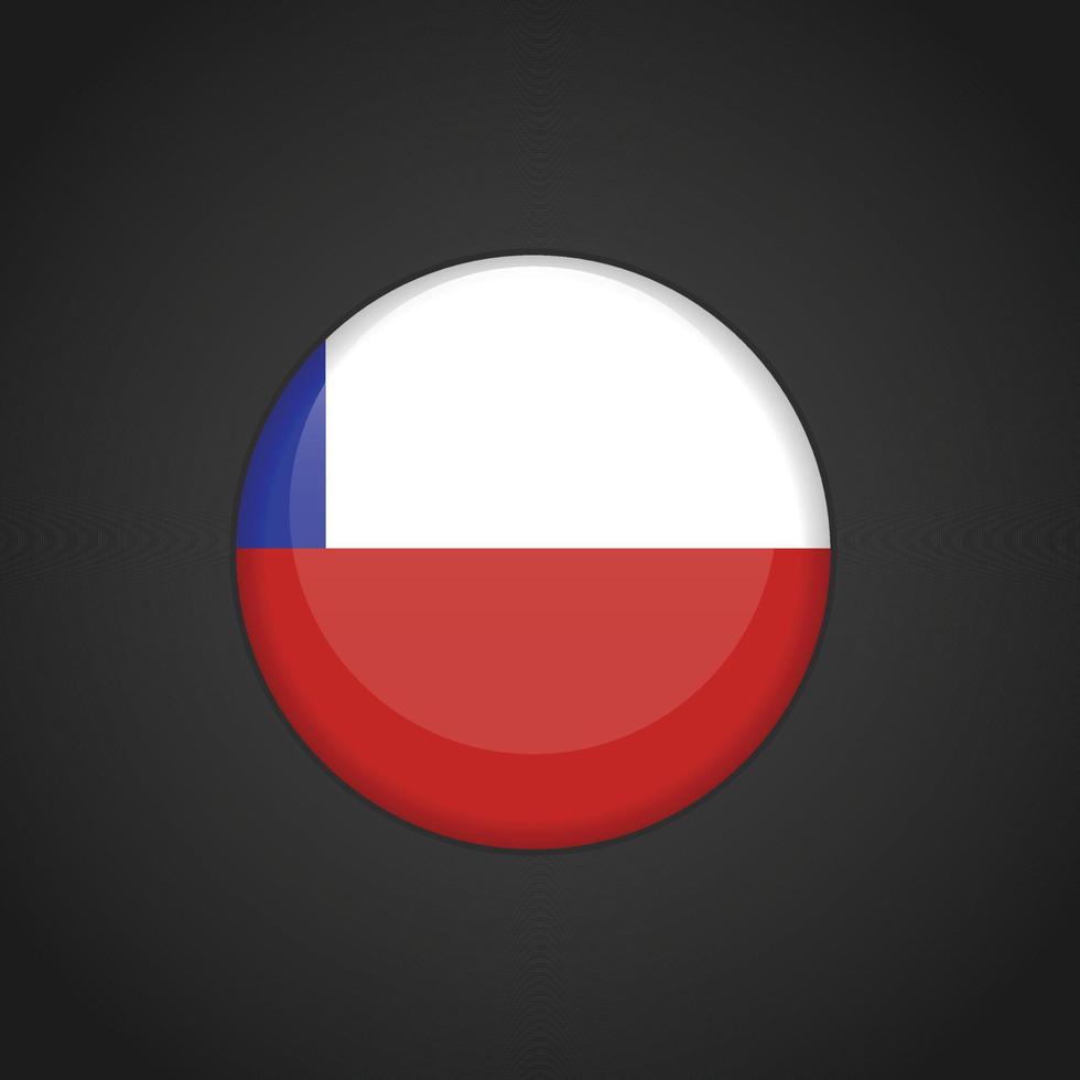 Chile Flag Circle Button vector
