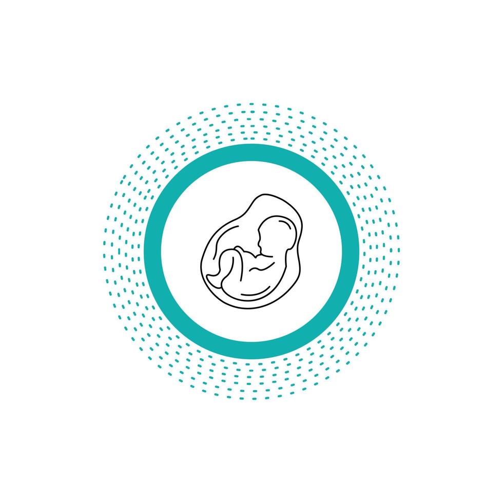 Baby. pregnancy. pregnant. obstetrics. fetus Line Icon. Vector isolated illustration