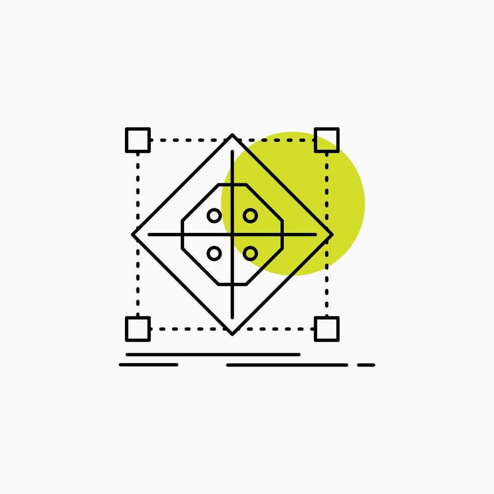 Architecture. cluster. grid. model. preparation Line Icon vector