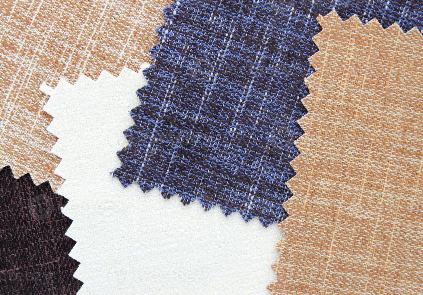 Multi color fabric texture samples photo