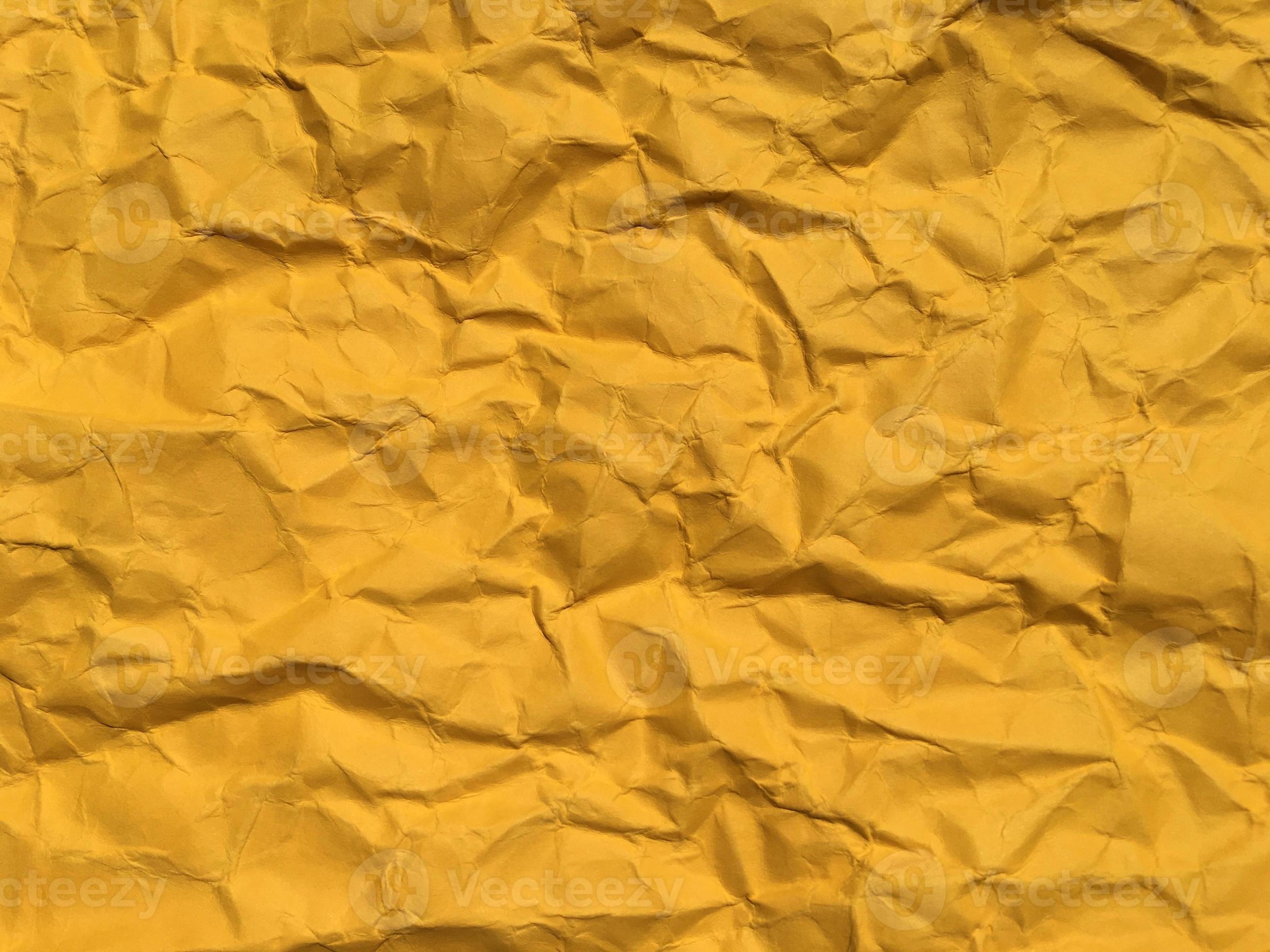 Premium Photo, Gold yellow crumpled paper